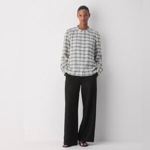 Aritzia Little Moon Calla Button-Up | Blue/Cream